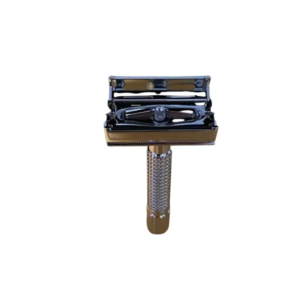 Van Der Hagen TWIST Adjustable Safety Razor Silver 5 Blades Never Used